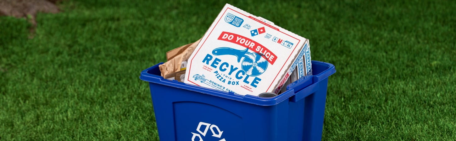 são caixas de pizza recicláveis