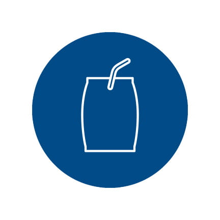 ícone de embalagem flexível de bebidas