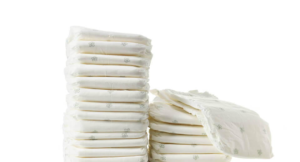 An example of pulp in diapers