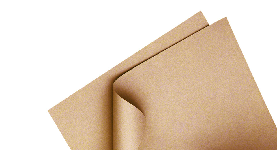 Two sheets of brown paperboard.