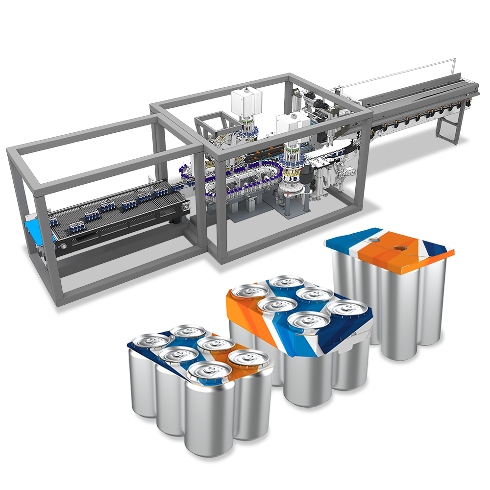 estRock beverage packaging automation for cups, bottles, cans and other liquids