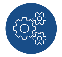 Installation and Startup Icon circle blue