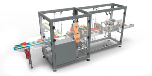 A robotic tray loader