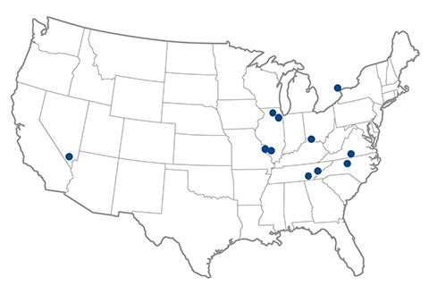 WRMD assembly locations