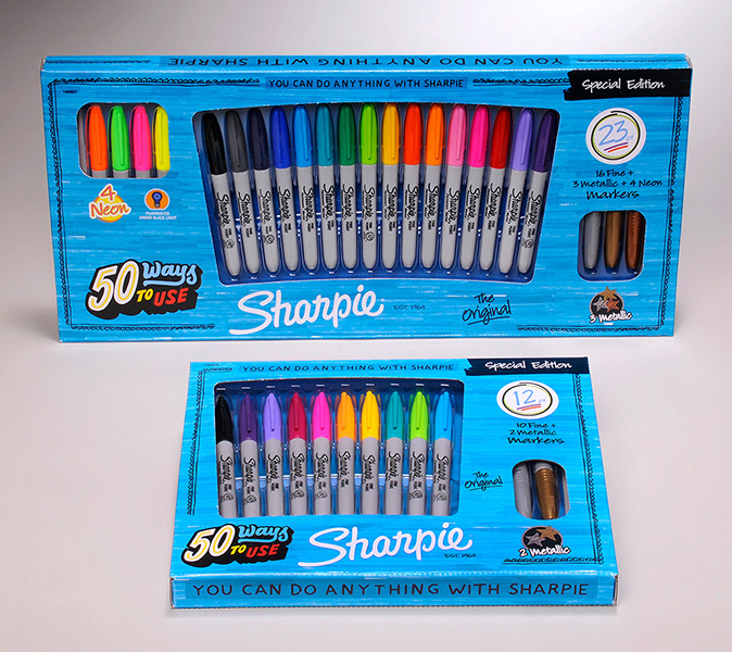 Sharpie retail promotional packaging