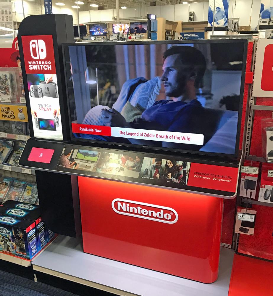 nintendo interactive retail store displays