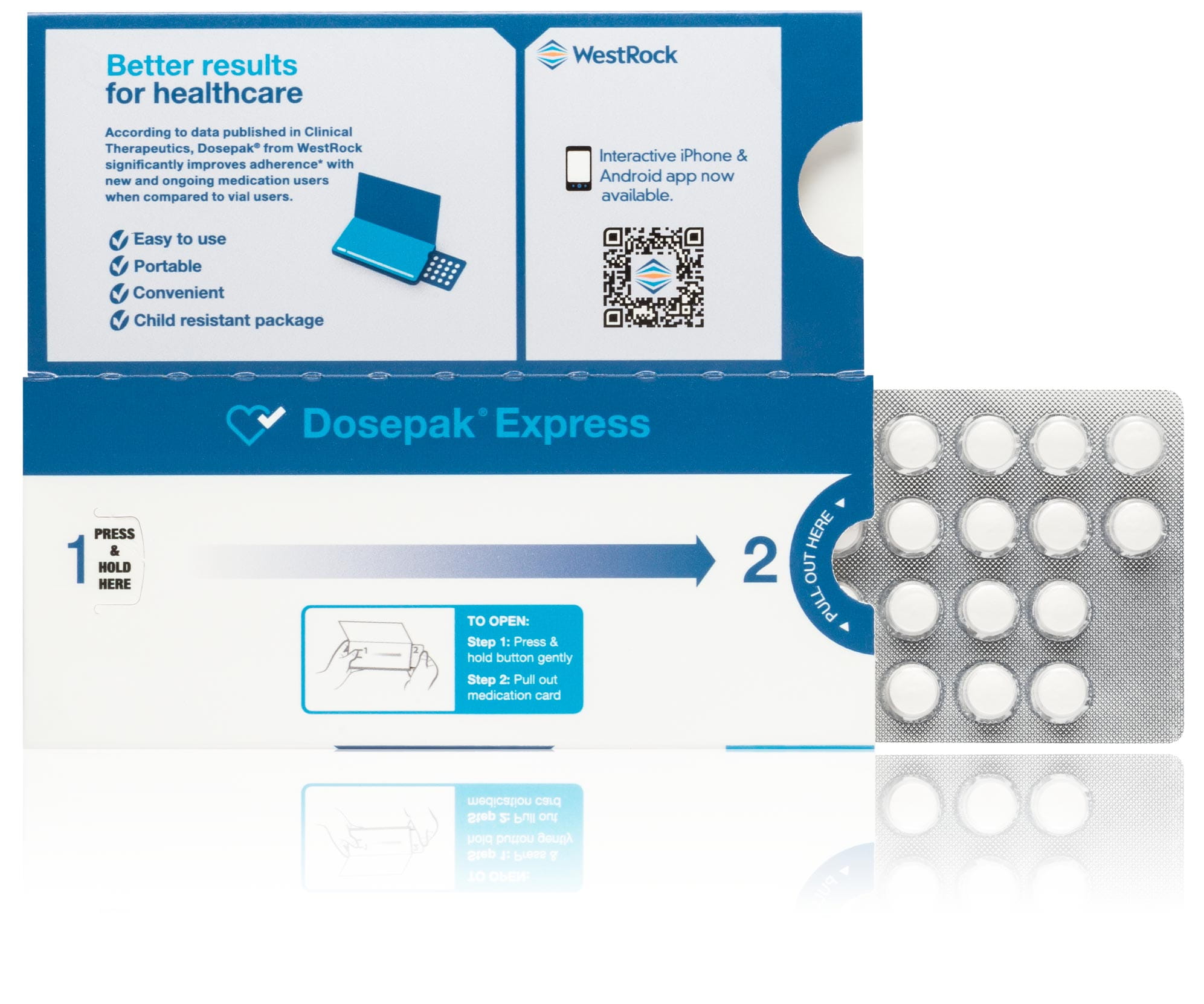 A Dosepak Express adherence solution package.