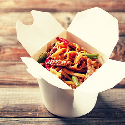 Asian food paperboard container
