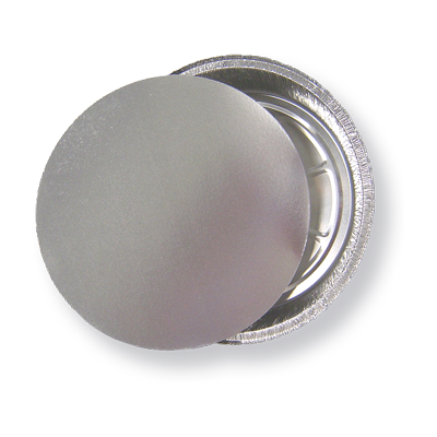 A silver foil laminated lid container.